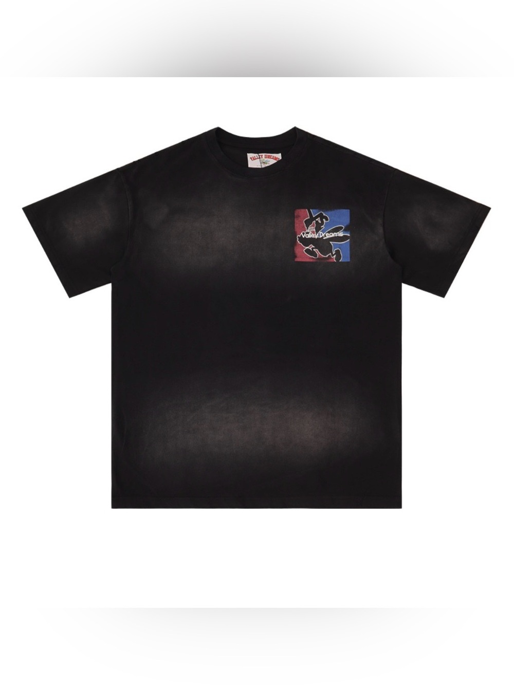 Valley dreams Black Short-Sleeve Graphic Pocket Tee
